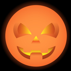 halloween party orange head pumpkin concept holiday