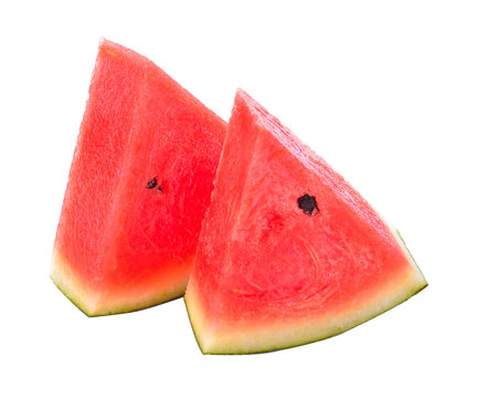 Watermelon red on white background.
