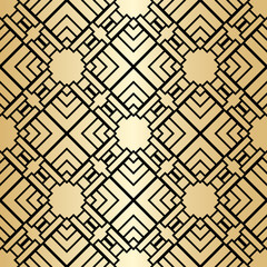 Art deco vintage seamless pattern. Template for design. Vector illustration eps10