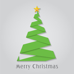 Christmas background with Christmas tree, vector illustration
