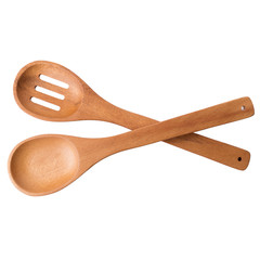 wooden spoon isolated on a white background