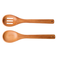 wooden spoon isolated on a white background