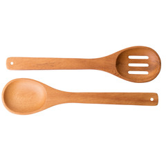 wooden spoon isolated on a white background