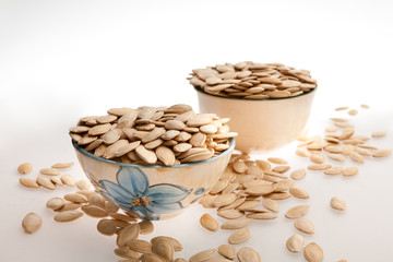 Pumpkin seeds in a bowl