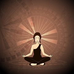 Vector illustration of a human design concept, horoscope, zodiac.