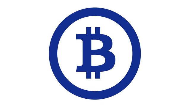 Bitcoin logo animation. Simple and clear bitcoin cryptocurrency animated symbol.