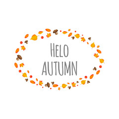 Watercolor autumn foliage vector sale banner