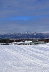 Ski learning scenery in Sapporo