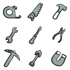 Tools Icons Freehand 2 Color
