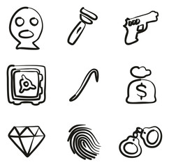 Thief Icons Freehand 