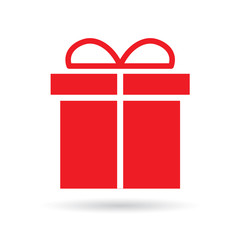 christmas gift icon- vector illustration