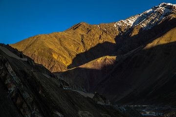 View of Ladakh scene forest with mountain background