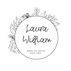 Floral logo hand drawn, flowers, round logo