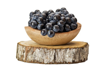 Grapes on a white background. 