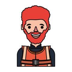 cartoon builder man icon