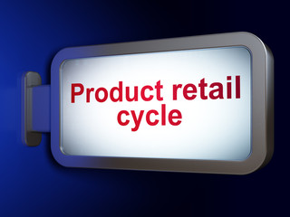 Advertising concept: Product retail Cycle on billboard background