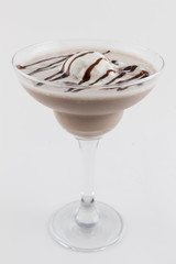 Cocktail orgasm with ice cream and chocolate