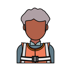 cartoon builder man icon