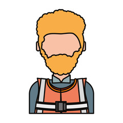 cartoon builder man icon