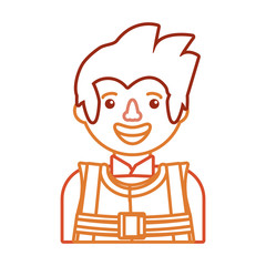 cartoon builder man icon