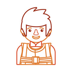 cartoon builder man icon