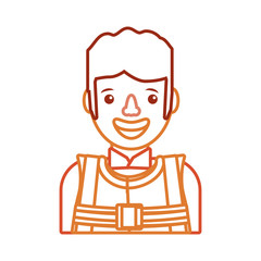 cartoon builder man icon
