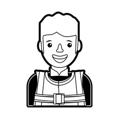 cartoon builder man icon