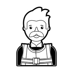 cartoon builder man icon