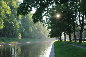 Channels of St. Peterburg view, Russia