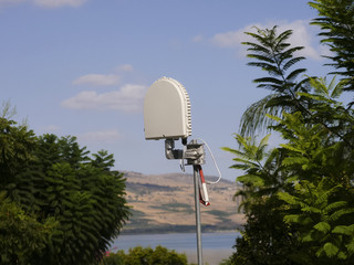 Cellular radio transmitter by lake