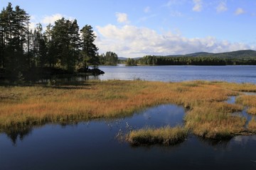 lake in Sweden in autumn