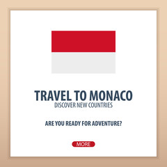 Travel to Monaco. Discover and explore new countries. Adventure trip.