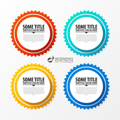Infographic template. Diagram with 4 steps. Vector