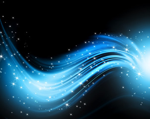 Obraz premium snowflakes and stars descending on background