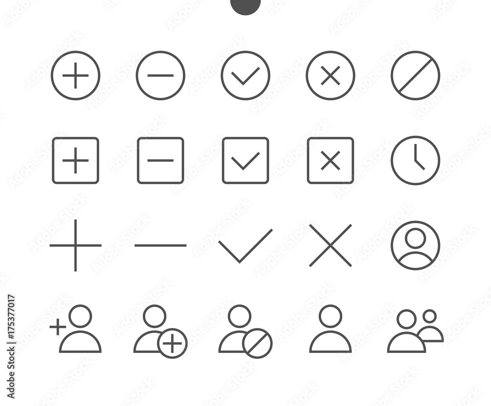Poster settings ui pixel perfect well-crafted vector thin line icons 48x48 ready for 24x24 grid for web gra