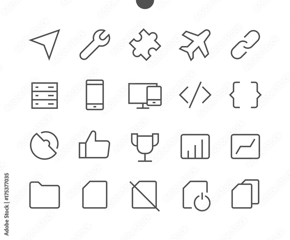Poster settings ui pixel perfect well-crafted vector thin line icons 48x48 ready for 24x24 grid for web gra