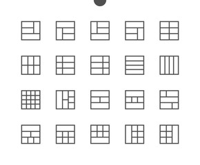 Layout UI Pixel Perfect Well-crafted Vector Thin Line Icons 48x48 Ready for 24x24 Grid for Web Graphics and Apps with Editable Stroke. Simple Minimal Pictogram