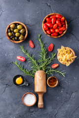 Pasta with ingredients