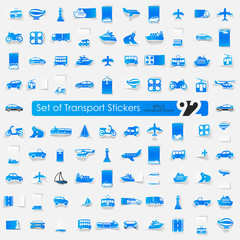 Fototapeta na wymiar Set of transport stickers