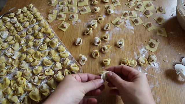 Tortellini - handmade italian meat dumplings