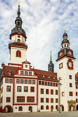 Fototapeta na wymiar Town Hall of Chemnitz in Saxony
