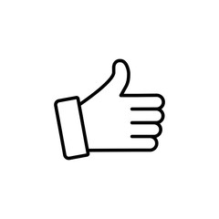 like right gesture line black icon