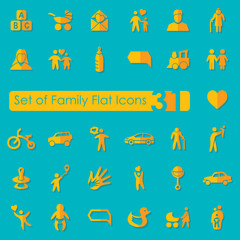 Set of family icons
