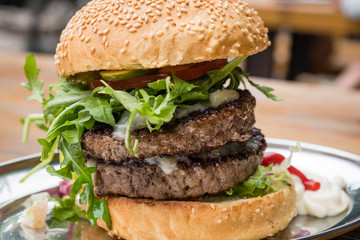 Double hamburger