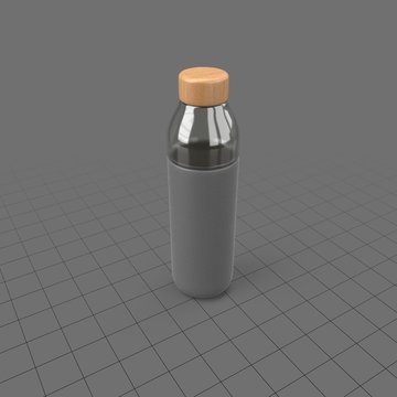 Insulated water bottle with lid