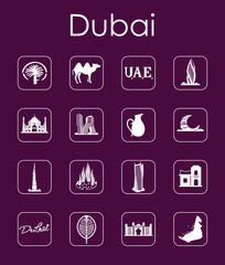 Set of Dubai simple icons