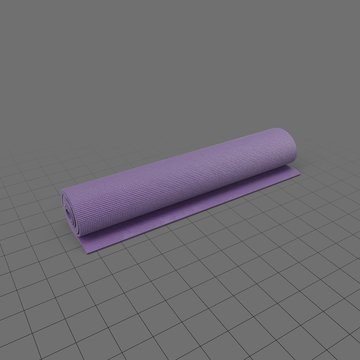 Rolled up yoga mat