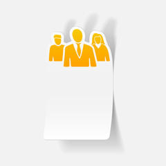 realistic design element: business people