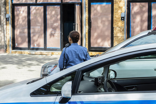 Traffic Police Woman In New York City, USA