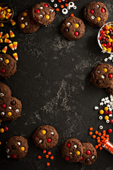 Chocolate monster cookies homemade treats for Halloween